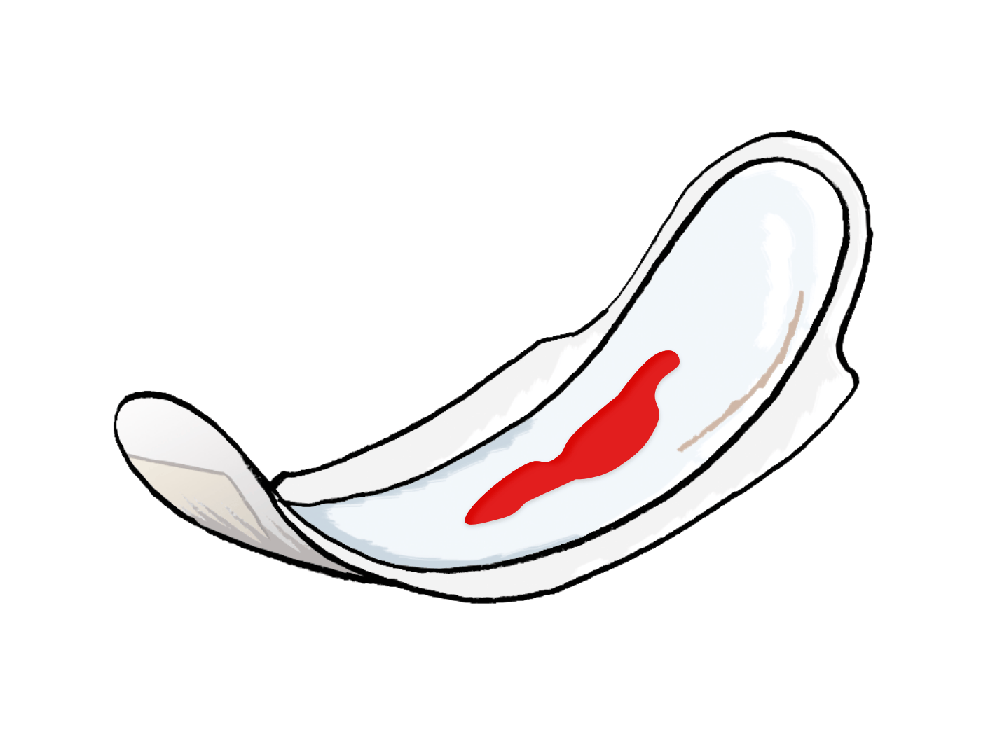 Illustration: Binde mit etwas Blut