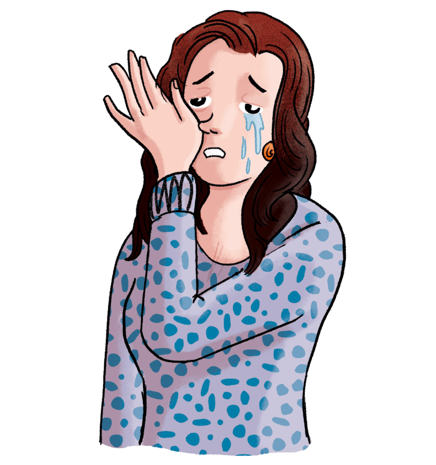 Illustration: Weinende Frau